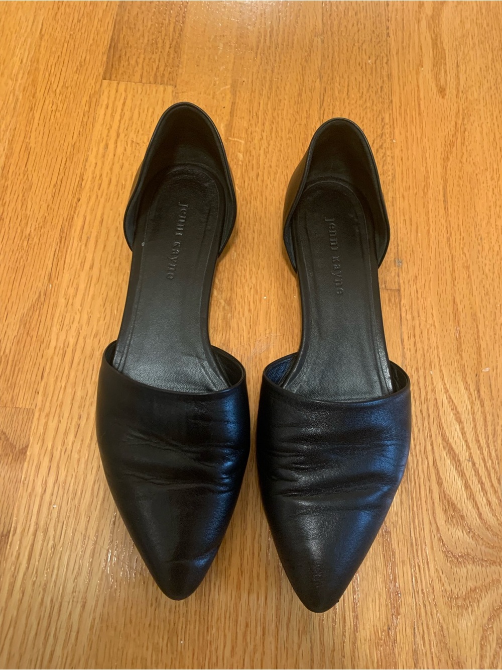 Jenni Kayne Black Pointed Toe D'Orsay Flats. Size 40.